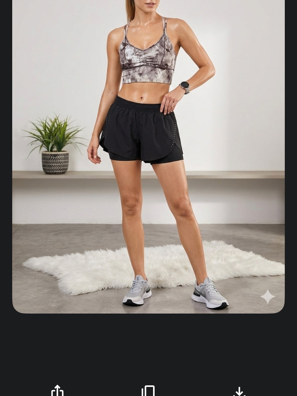 Lululemon size 10 and shark sizeM top-Dye Sports Bra & Black Athletic Shorts Set